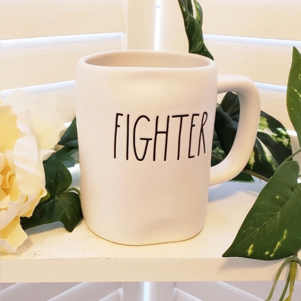 Rae Dunn White Fighter Mug Dining Essential